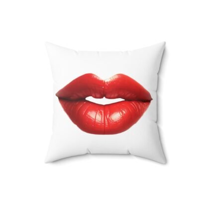 Spun Polyester Square Pillow Red Hot Lips - Image 5