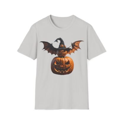 Halloween Unisex Softstyle T-Shirt Pumpkin and pumpkin bat - Image 9