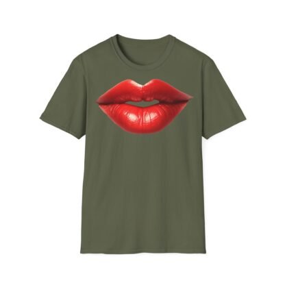 Unisex Softstyle T-Shirt Red Lips - Image 17