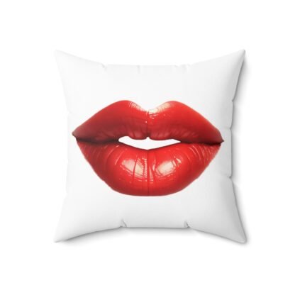 Spun Polyester Square Pillow Red Hot Lips - Image 8