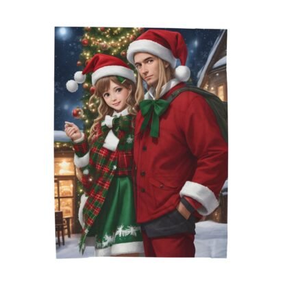 Blanket Velveteen Plush Blanket Xmas woman and man - Image 9