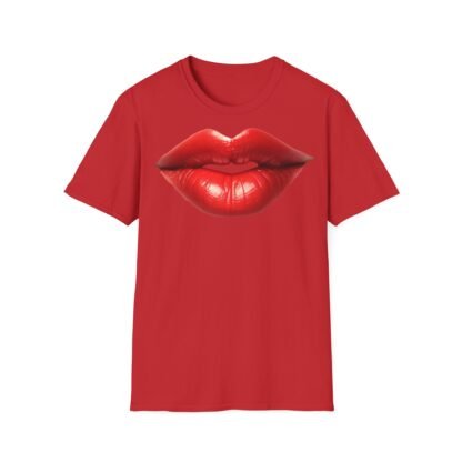 Unisex Softstyle T-Shirt Red Lips - Image 37