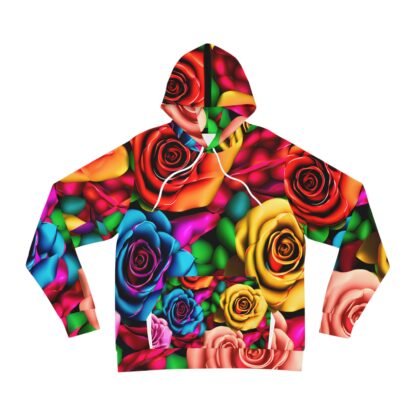 Fashion Hoodie (AOP) unisex rose hoodie for all - Image 2