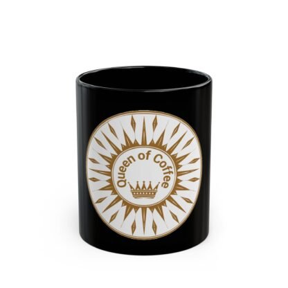 Black Mug "Queen of Coffee"  11oz