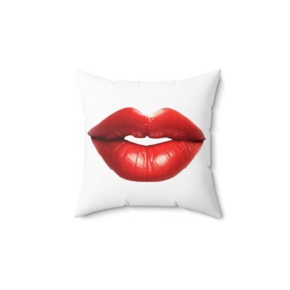 Spun Polyester Square Pillow Red Hot Lips - Image 2