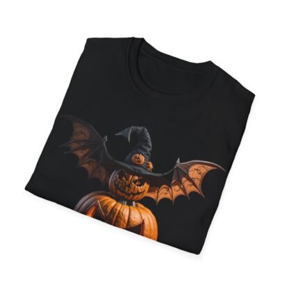 Halloween Unisex Softstyle T-Shirt Pumpkin and pumpkin bat - Image 8