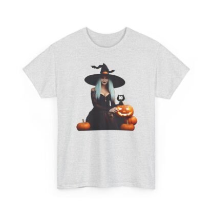 Halloween witch T shirt Unisex Heavy Cotton Tee - Image 7