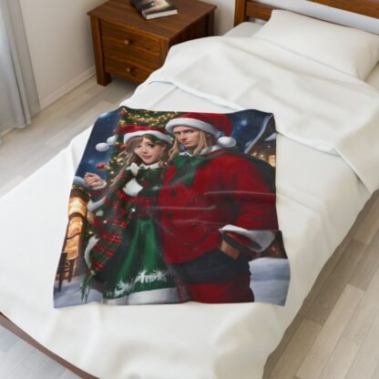 Blanket Velveteen Plush Blanket Xmas woman and man