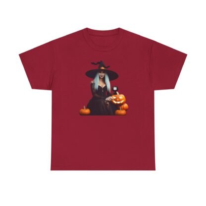 Halloween witch T shirt Unisex Heavy Cotton Tee - Image 57