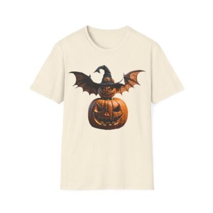 Halloween Unisex Softstyle T-Shirt Pumpkin and pumpkin bat - Image 21