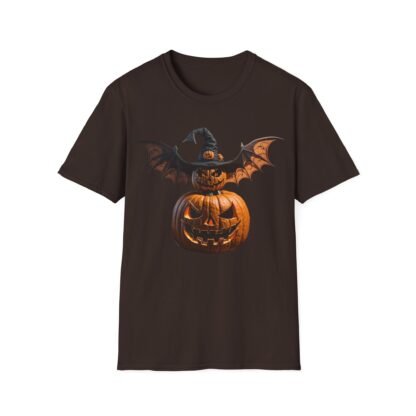 Halloween Unisex Softstyle T-Shirt Pumpkin and pumpkin bat - Image 17