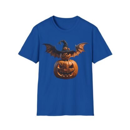 Halloween Unisex Softstyle T-Shirt Pumpkin and pumpkin bat - Image 45