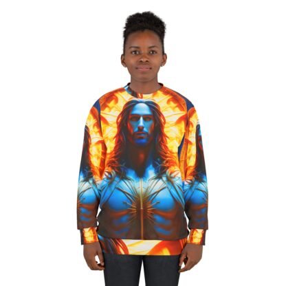 Unisex Sweatshirt (AOP) Jesus figure - Image 4