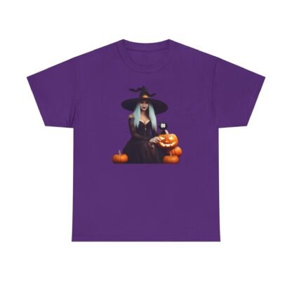 Halloween witch T shirt Unisex Heavy Cotton Tee - Image 53