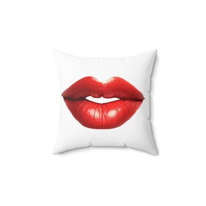 Spun Polyester Square Pillow Red Hot Lips