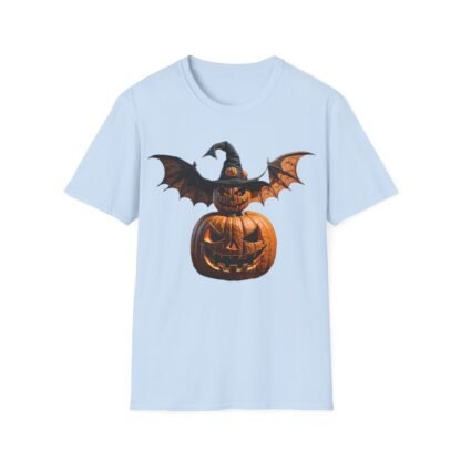 Halloween Unisex Softstyle T-Shirt Pumpkin and pumpkin bat - Image 37