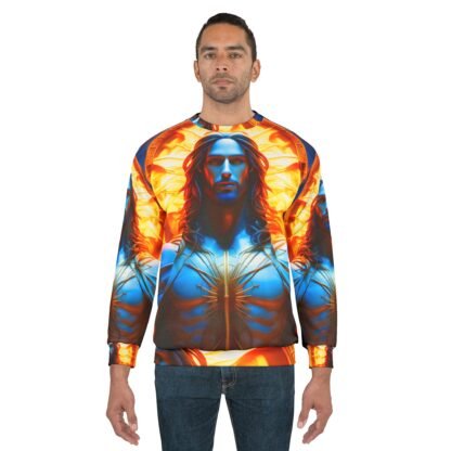 Unisex Sweatshirt (AOP) Jesus figure