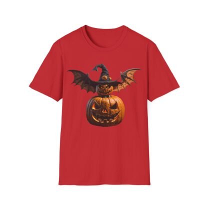 Halloween Unisex Softstyle T-Shirt Pumpkin and pumpkin bat - Image 57