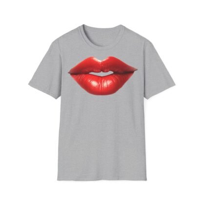 Unisex Softstyle T-Shirt Red Lips - Image 9