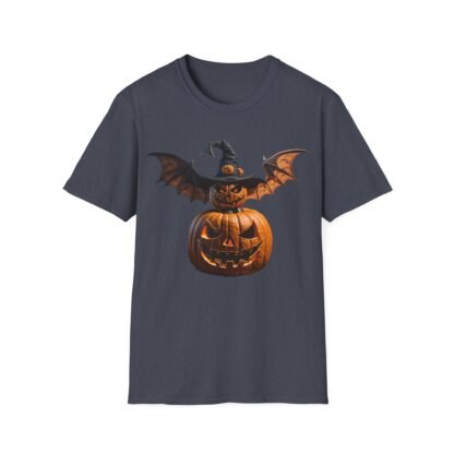 Halloween Unisex Softstyle T-Shirt Pumpkin and pumpkin bat - Image 53