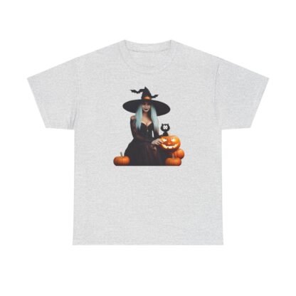 Halloween witch T shirt Unisex Heavy Cotton Tee - Image 5