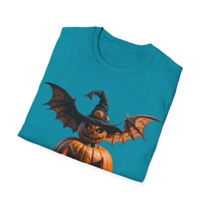 Halloween Unisex Softstyle T-Shirt Pumpkin and pumpkin bat - Image 36