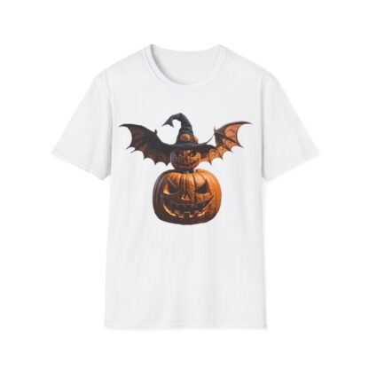 Halloween Unisex Softstyle T-Shirt Pumpkin and pumpkin bat