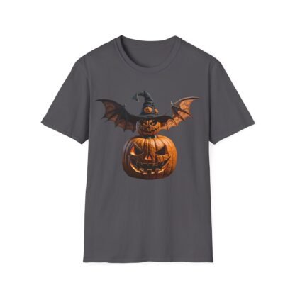 Halloween Unisex Softstyle T-Shirt Pumpkin and pumpkin bat - Image 41