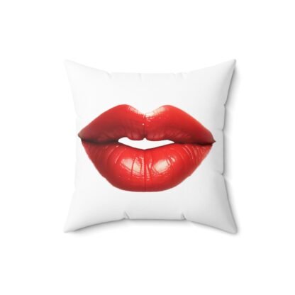 Spun Polyester Square Pillow Red Hot Lips - Image 4