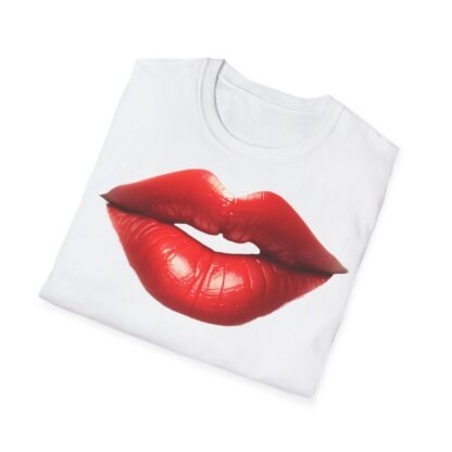 Unisex Softstyle T-Shirt Red Lips - Image 4