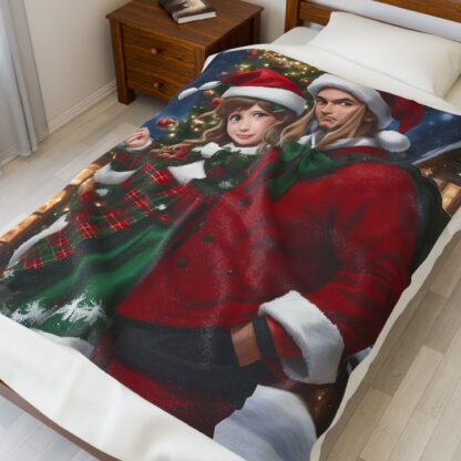 Blanket Velveteen Plush Blanket Xmas woman and man - Image 7