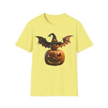 Halloween Unisex Softstyle T-Shirt Pumpkin and pumpkin bat - Image 25