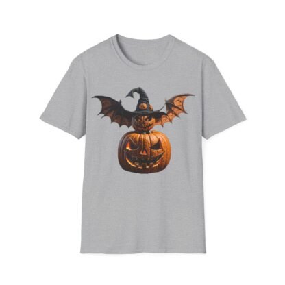 Halloween Unisex Softstyle T-Shirt Pumpkin and pumpkin bat - Image 13