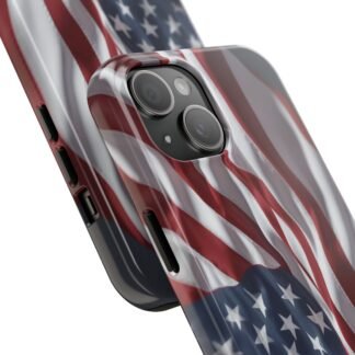 Patriotic Tough Phone Case - American Flag Design for latest models IPhone and Samsung Galaxy ( S21 - S24 )