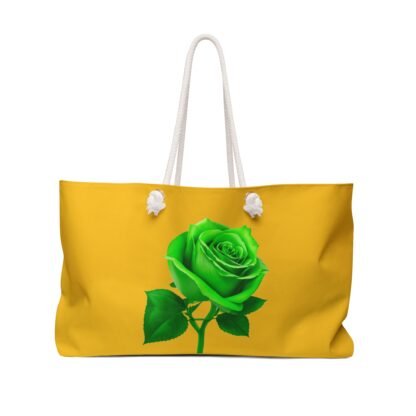 Weekender Tote Bag Green rose figure