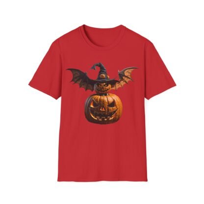 Halloween Unisex Softstyle T-Shirt Pumpkin and pumpkin bat - Image 57