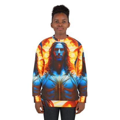 Unisex Sweatshirt (AOP) Jesus figure - Image 4