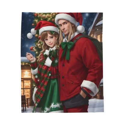 Blanket Velveteen Plush Blanket Xmas woman and man - Image 5