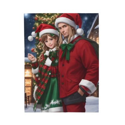 Blanket Velveteen Plush Blanket Xmas woman and man - Image 2
