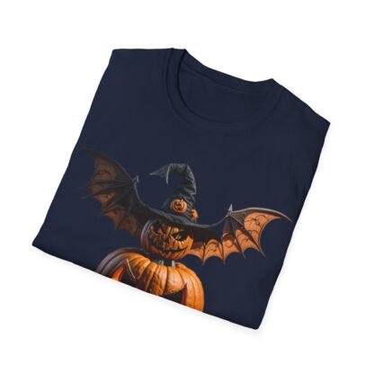 Halloween Unisex Softstyle T-Shirt Pumpkin and pumpkin bat - Image 52