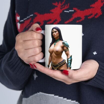 Artistic Ceramic Mug with Amazon woman Design, Unique Gift for Tea and Coffee Lovers, Perfect for Home or Office Decor, Creative Mug for [...] - Image 5