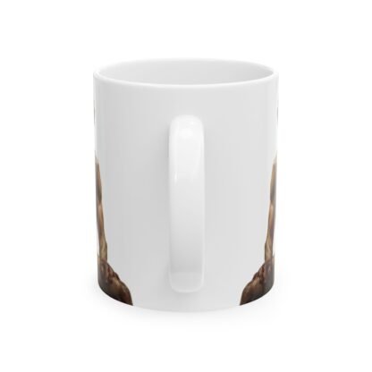 Muscle Art Ceramic Mug for woman- Strong Male Body with hard dick, Fitness Gift, Gym Decor, Coffee Mug, Art Lover's Cup - Image 2