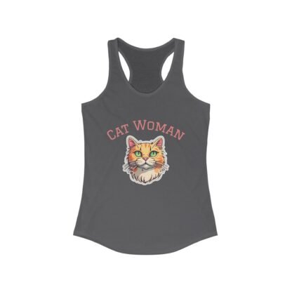 Cat Woman Racerback Tank, Cute Cat Shirt, Summer Workout Top, Gift for Cat Lovers, Animal Lover Apparel, Funny Cat Lover Gift - Image 23