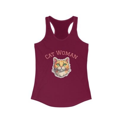 Cat Woman Racerback Tank, Cute Cat Shirt, Summer Workout Top, Gift for Cat Lovers, Animal Lover Apparel, Funny Cat Lover Gift - Image 27
