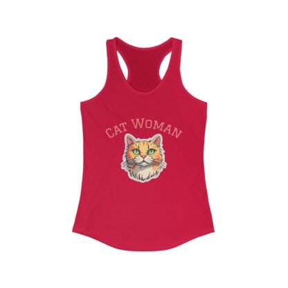 Cat Woman Racerback Tank, Cute Cat Shirt, Summer Workout Top, Gift for Cat Lovers, Animal Lover Apparel, Funny Cat Lover Gift - Image 29