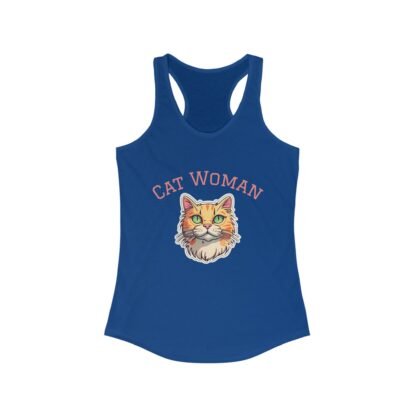 Cat Woman Racerback Tank, Cute Cat Shirt, Summer Workout Top, Gift for Cat Lovers, Animal Lover Apparel, Funny Cat Lover Gift - Image 19