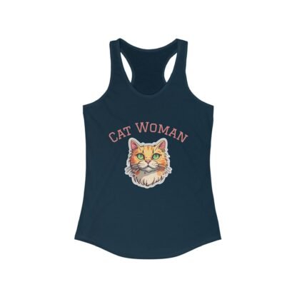 Cat Woman Racerback Tank, Cute Cat Shirt, Summer Workout Top, Gift for Cat Lovers, Animal Lover Apparel, Funny Cat Lover Gift - Image 21
