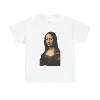 Mona Lisa Art Tee - Unisex Heavy Cotton Shirt, Graphic Tee, Art Lover Gift, Museum Tee, Casual Wear, Unique Art Apparel