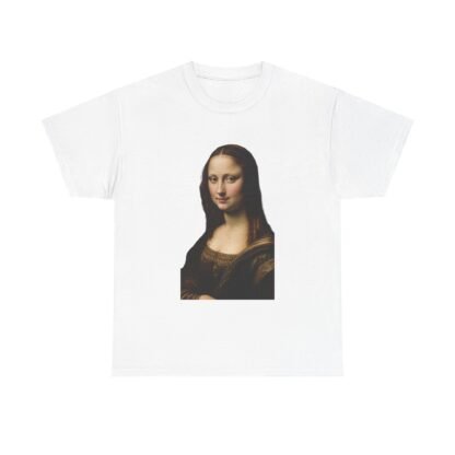 Mona Lisa Art Tee - Unisex Heavy Cotton Shirt, Graphic Tee, Art Lover Gift, Museum Tee, Casual Wear, Unique Art Apparel