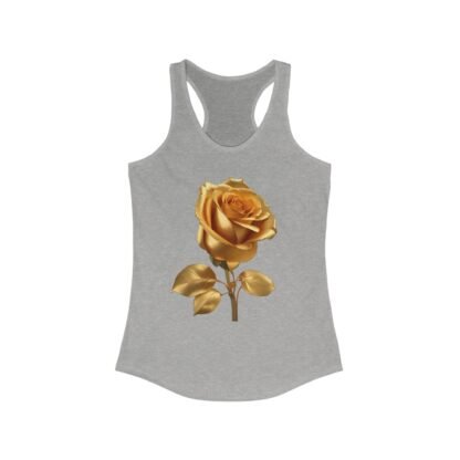 Gilded Rose Racerback Tank, Floral Workout Top, Summer Fashion, Gift for Her, Casual Chic, Yoga, Beachwear - Image 7